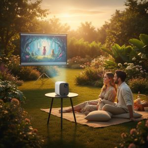 Xiaomi Projector 2 Pro vidéoprojecteur 4K utilisé sans écran avec projection sur mur pour home cinéma