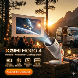 XGIMI MoGo 4 vidéoprojecteur camping portable projection cinéma extérieur autonome