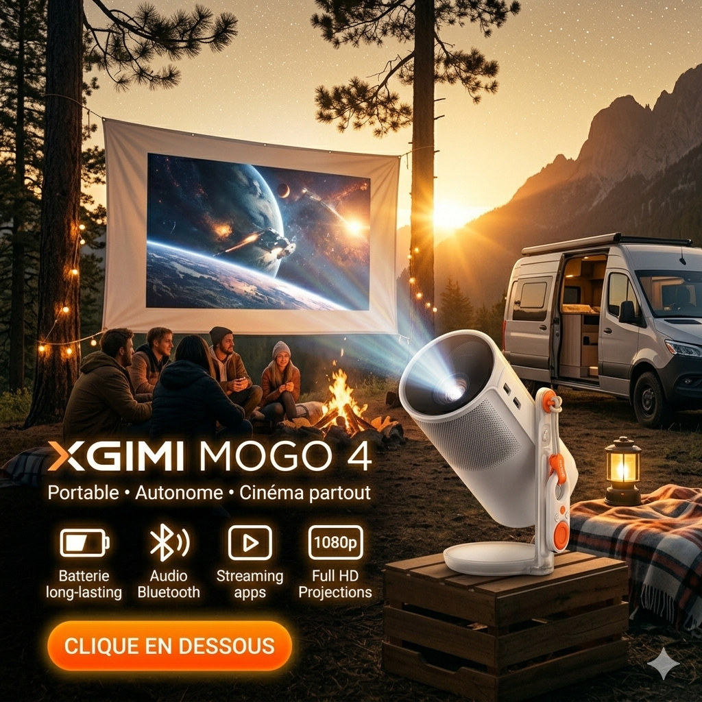 XGIMI MoGo 4 vidéoprojecteur camping portable projection cinéma extérieur autonome