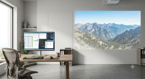 videoprojecteur vs ecran pc comparaison bureau travail