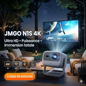 JMGO N1S 4K vidéoprojecteur camping haut de gamme projection ultra HD extérieur